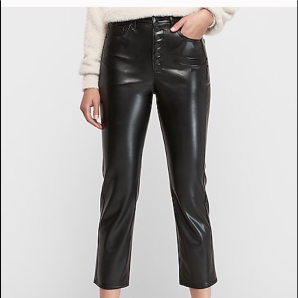 NWT EXPRESS black vegan leather pants💋